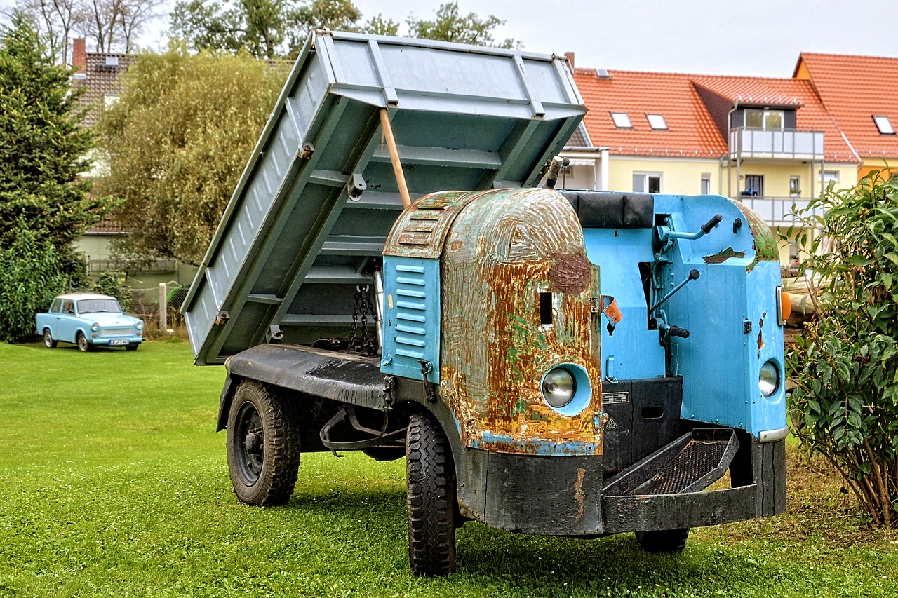 industrial vehicle tipper old free photo