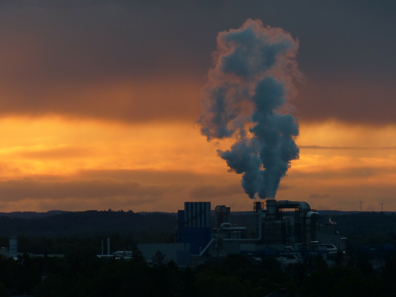 industry power plant smoke free photo
