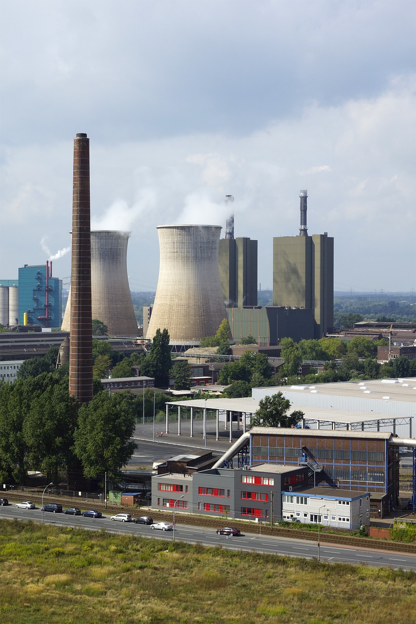industry ruhr area cooling towers free photo