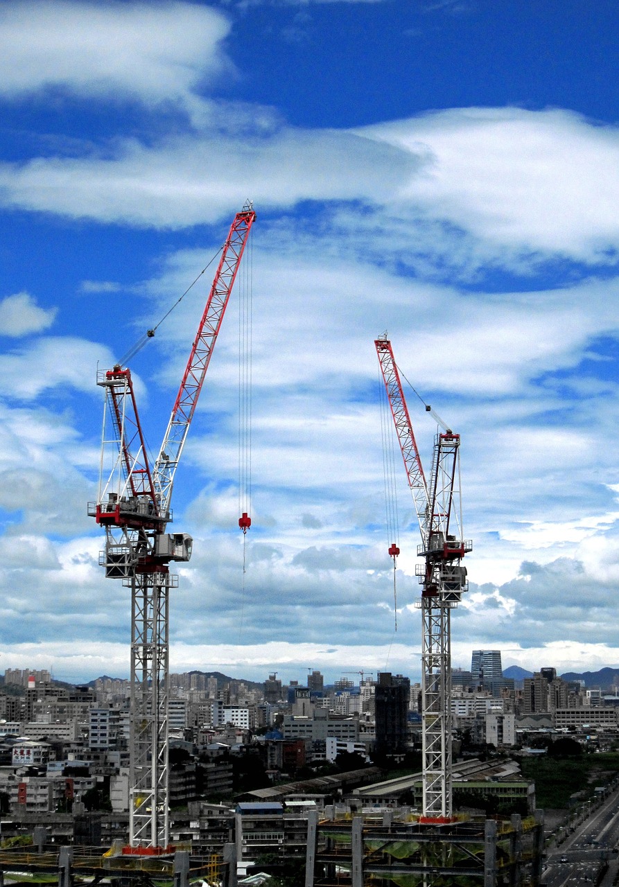 industry crane sky free photo