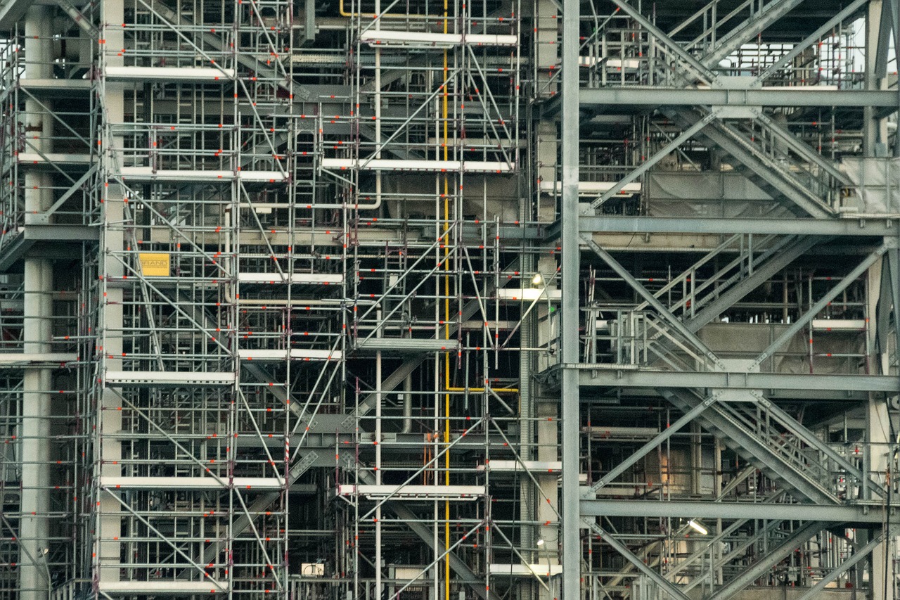 industry  scaffolding  lines free photo