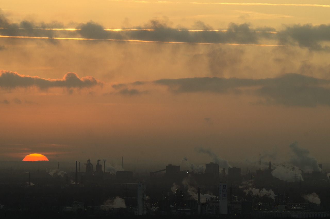 industry sunset thyssen-krupp free photo