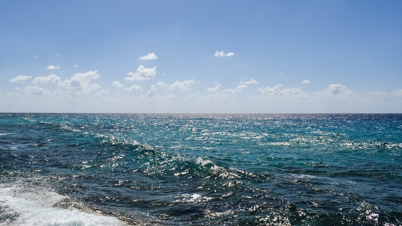 infinity blue sea horizon free photo