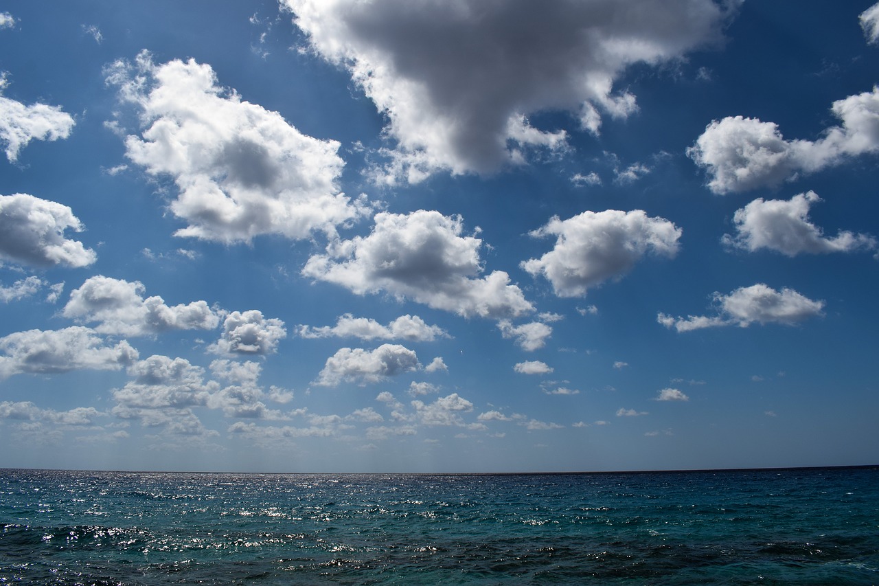 infinity blue sea horizon free photo