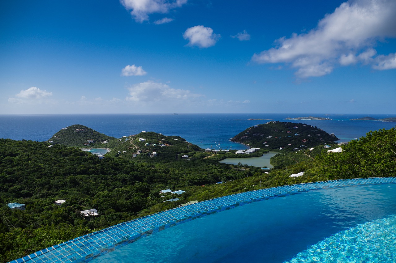 infinity pool swimming pool free photo