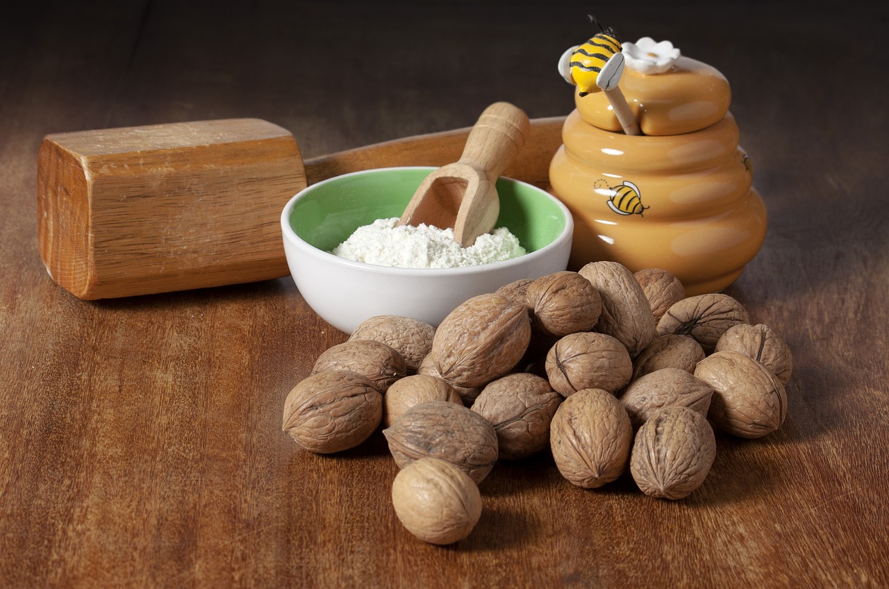 ingredients  flour  walnuts free photo