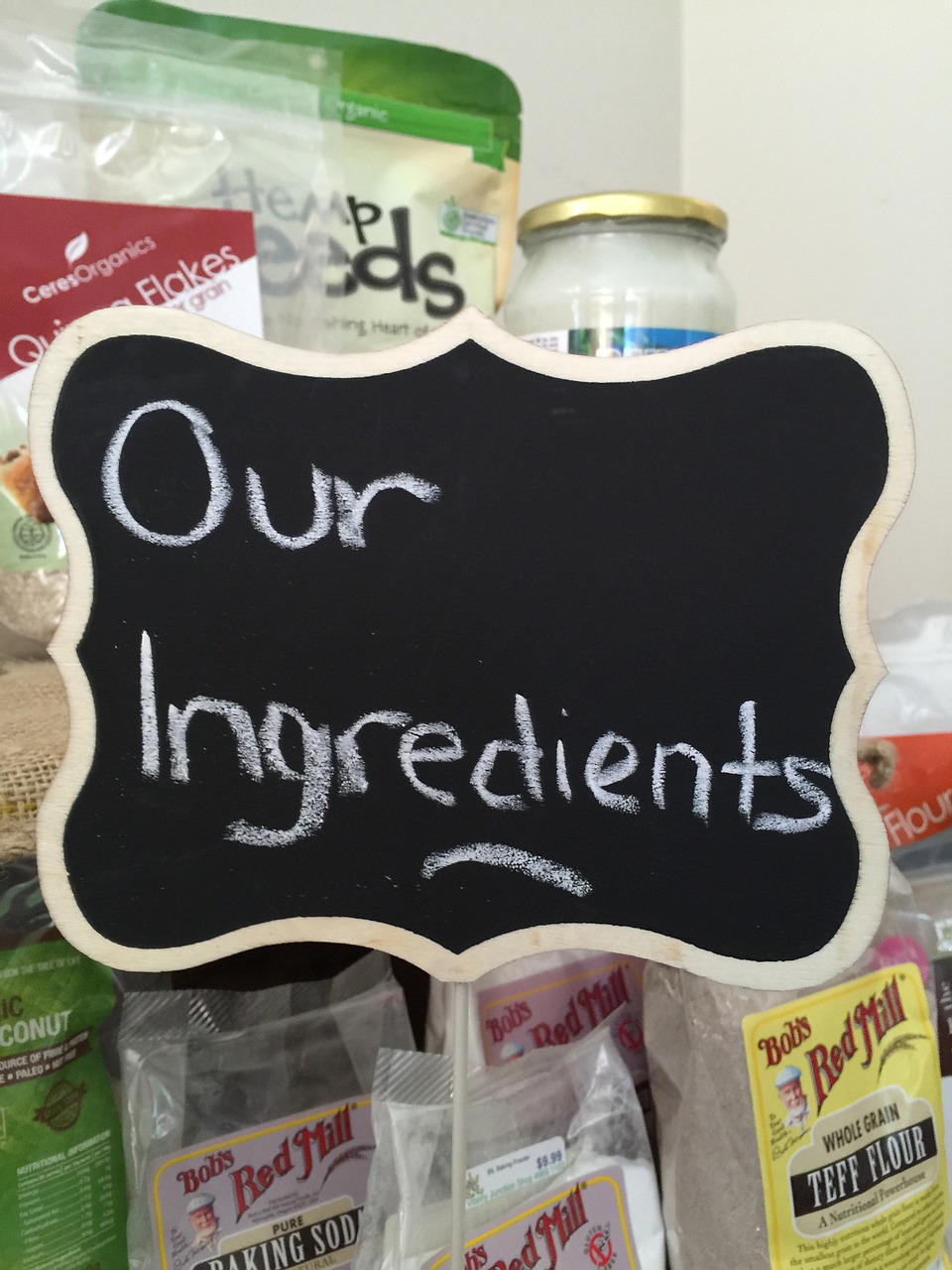 ingredients sign food free photo