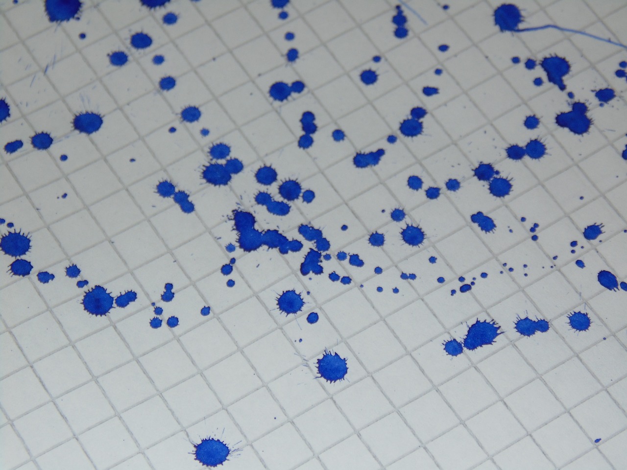 ink stains blue math notebook free photo