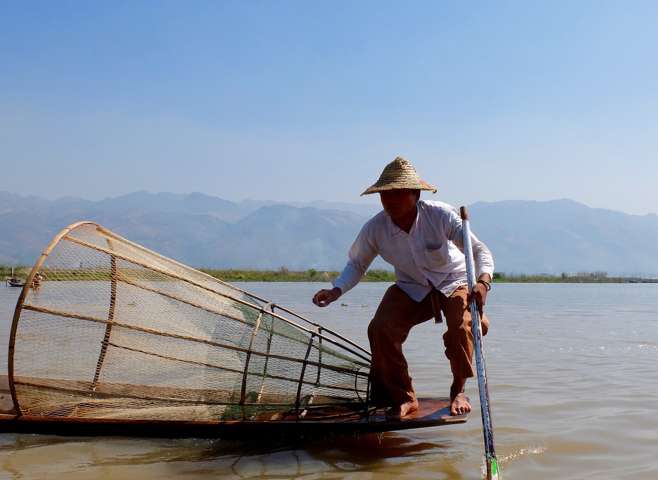 inle lake burma canoe free photo