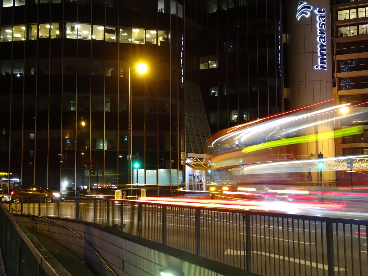 london night in the city motion free photo