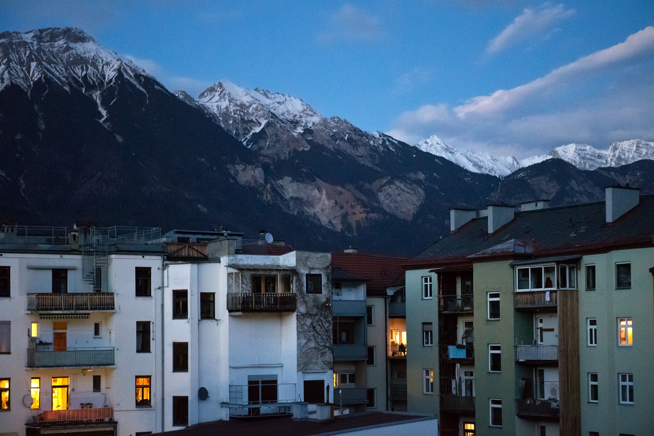 innsbruck urban sunset free photo