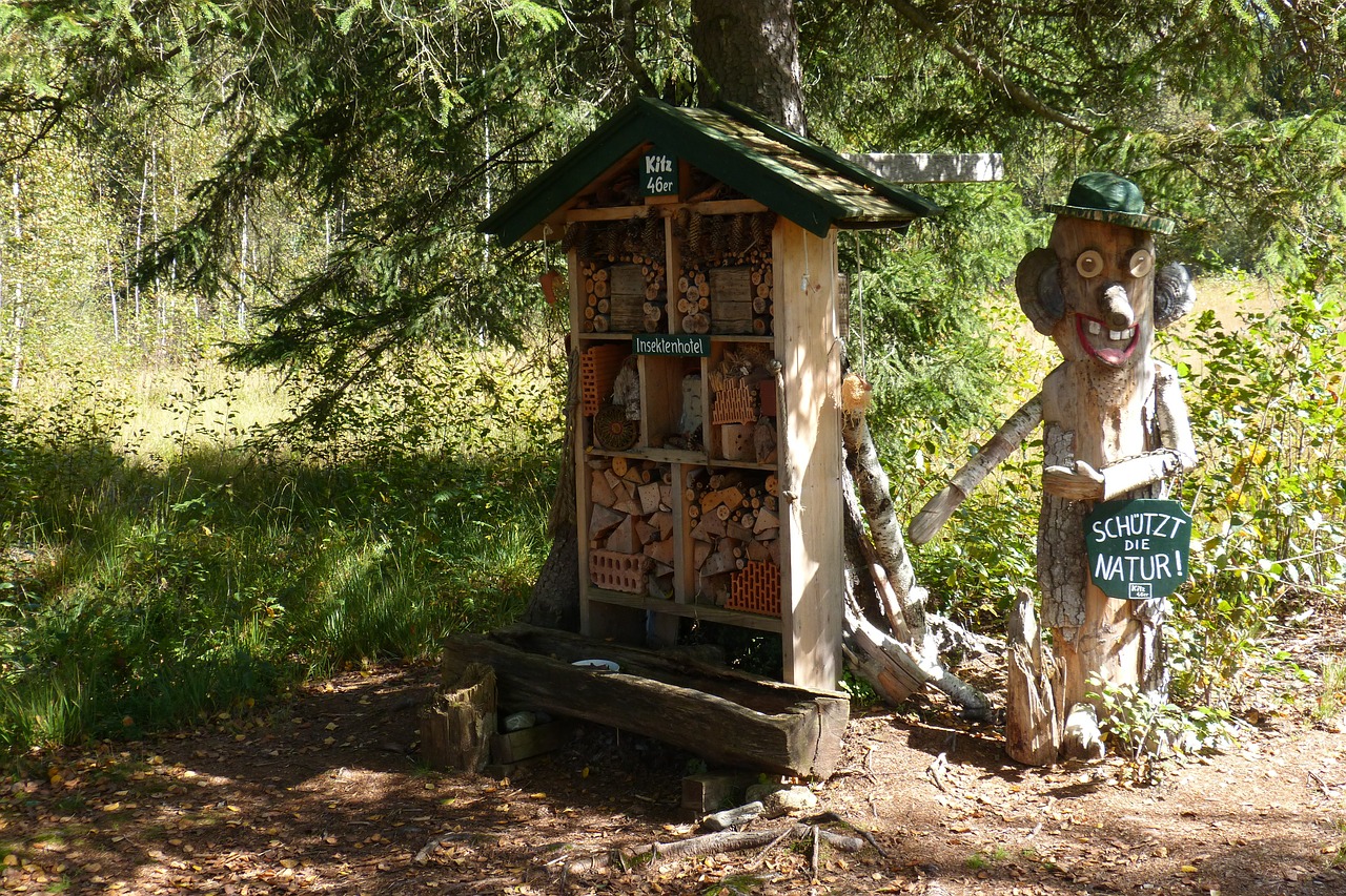 insect hotel nature conservation insect protection measures free photo