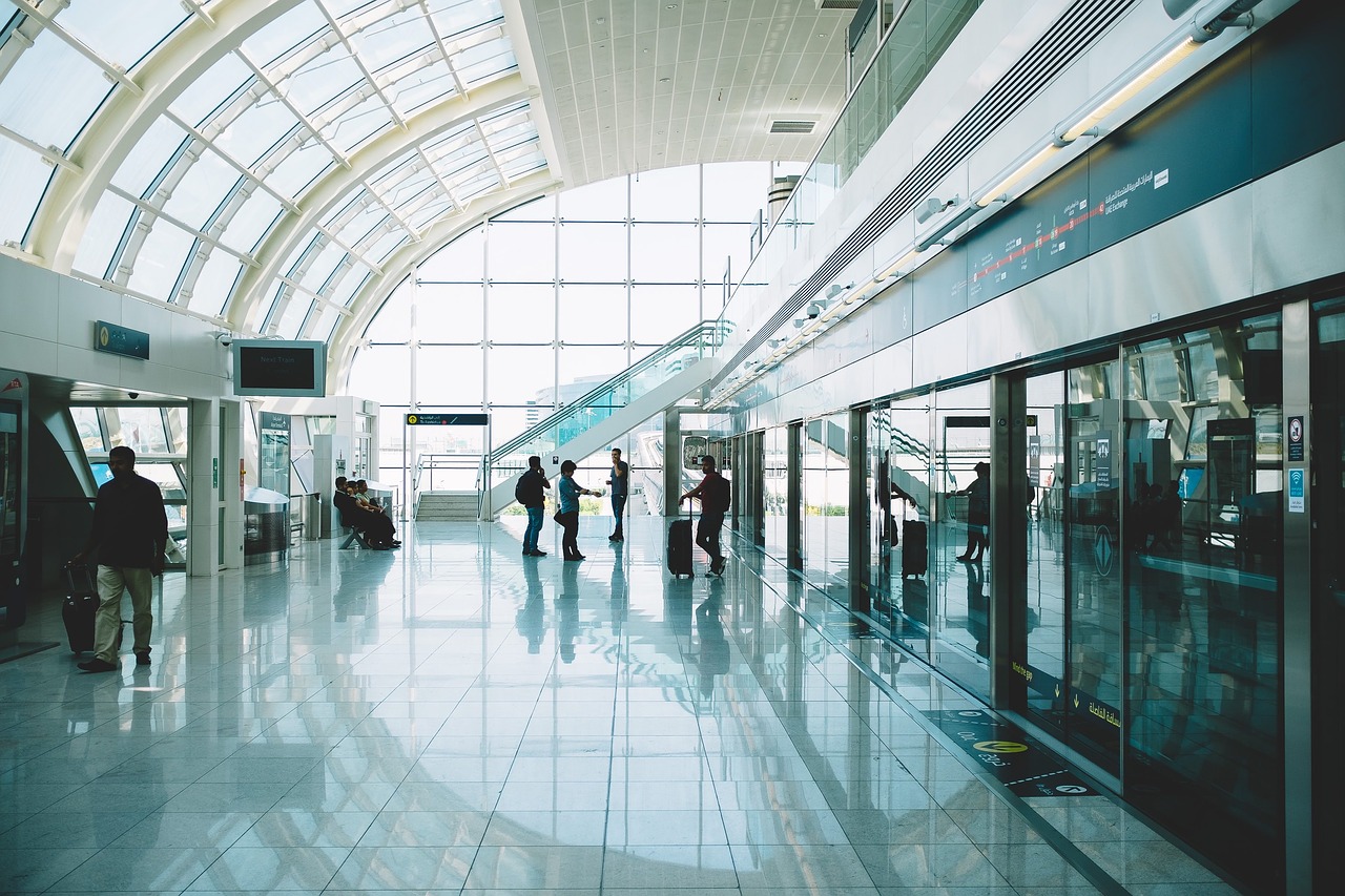 inside building airport free photo