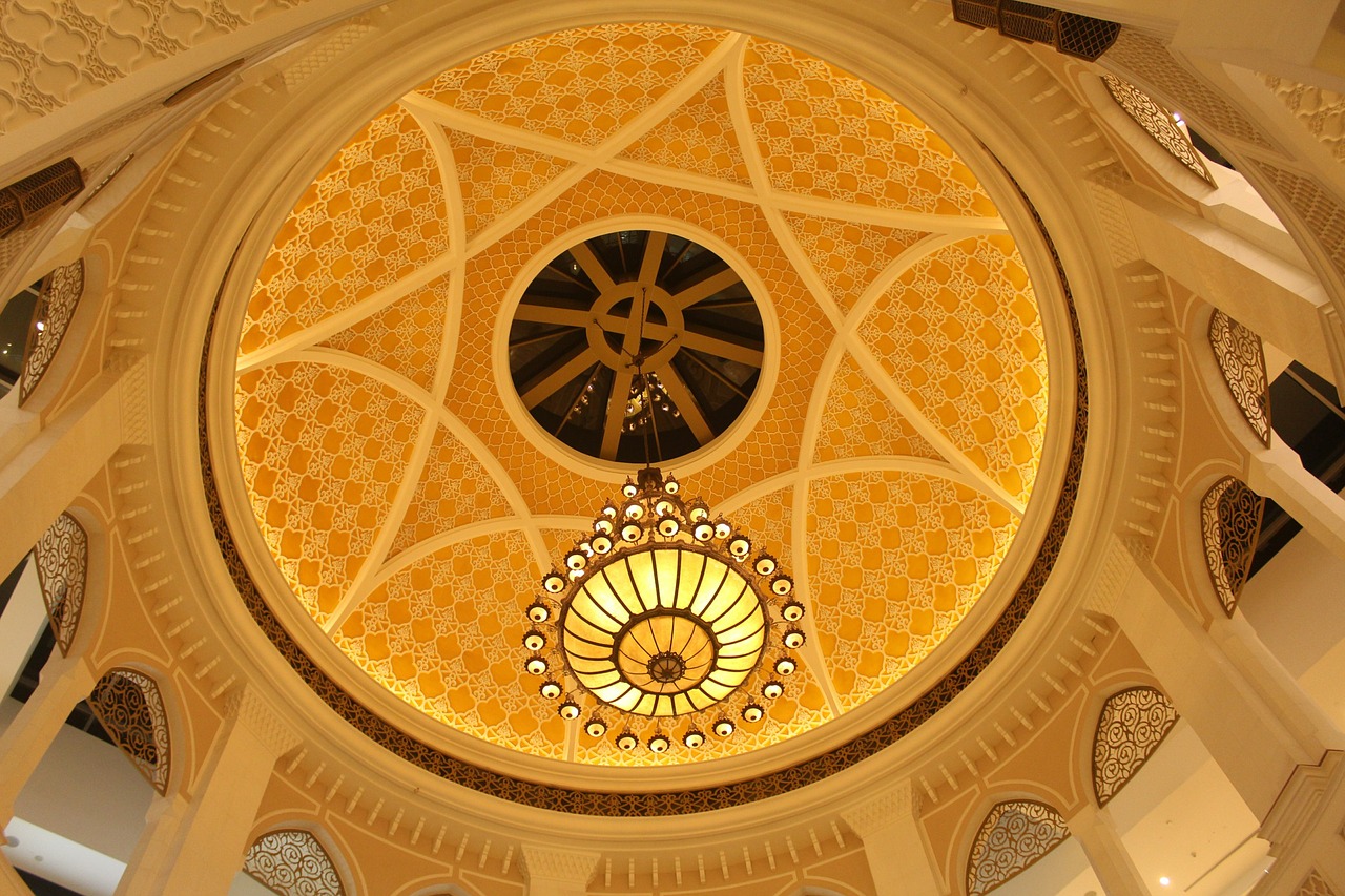 inside gold architecture free photo