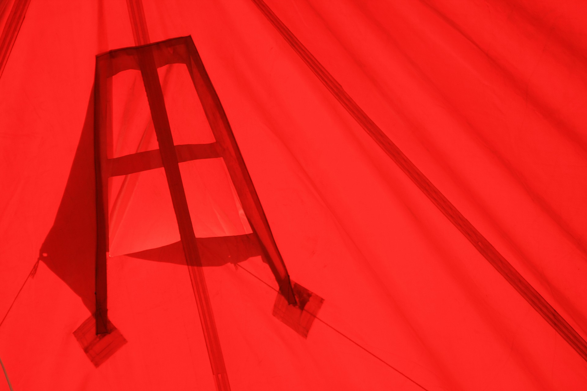tent red seams free photo