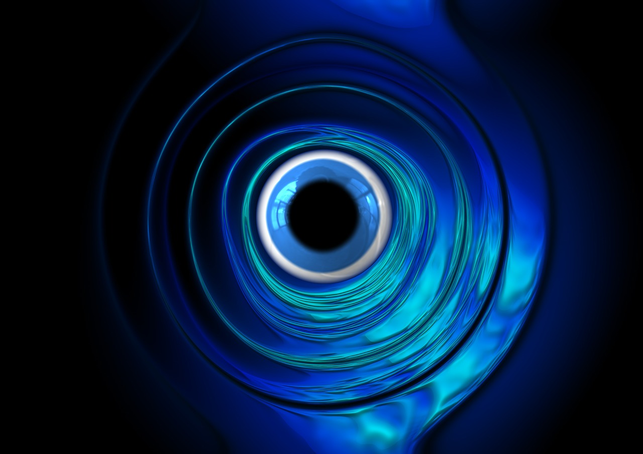 interference futuristic blue free photo
