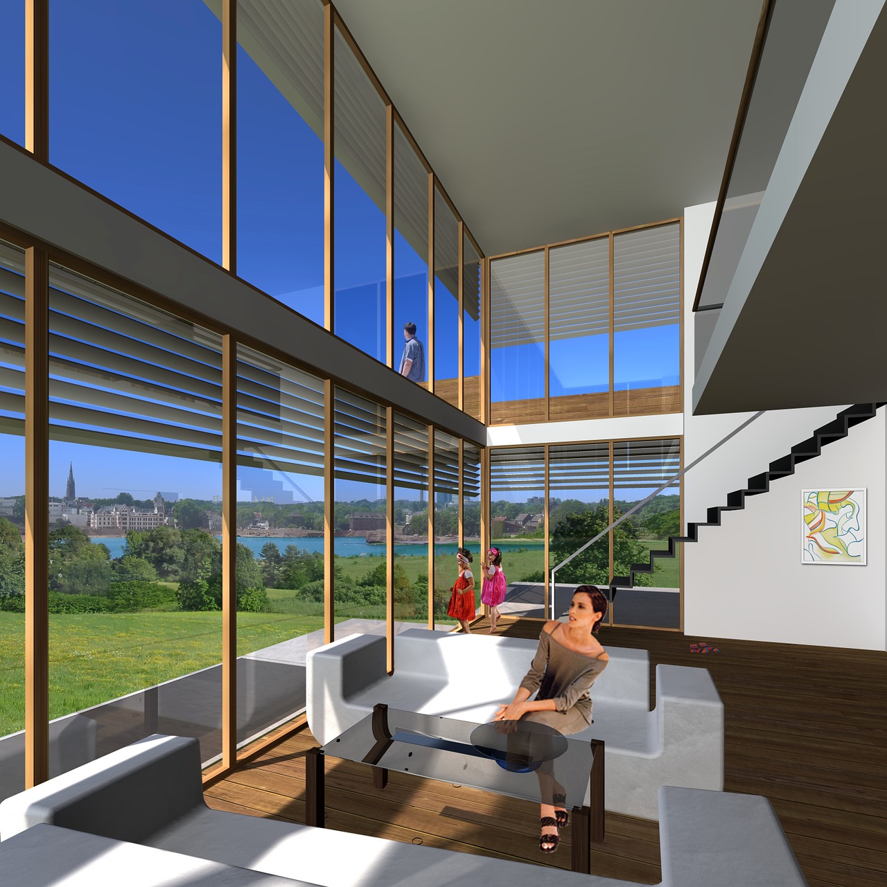 interior villa rendering free photo