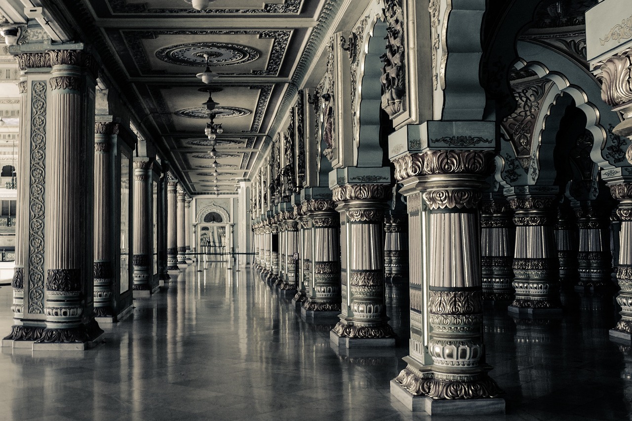 interior columns architecture free photo