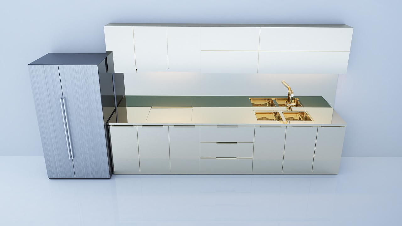interior design kitchen 3d free photo