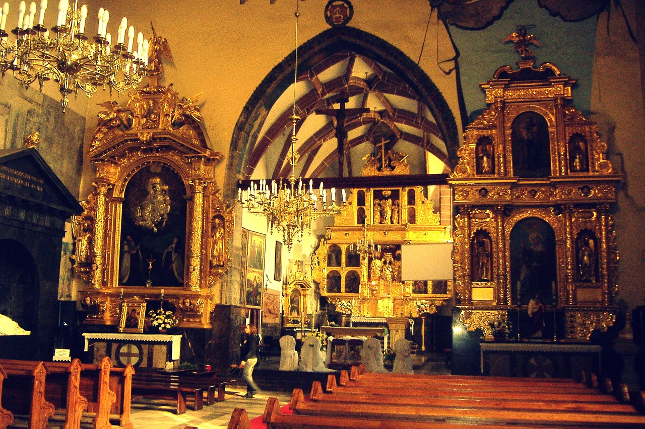 interior of the church the altar temple free photo