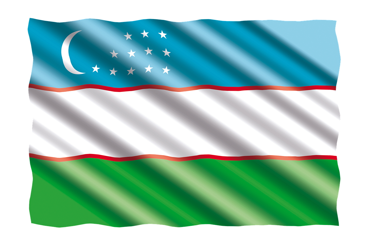 international flag uzbekistan free photo