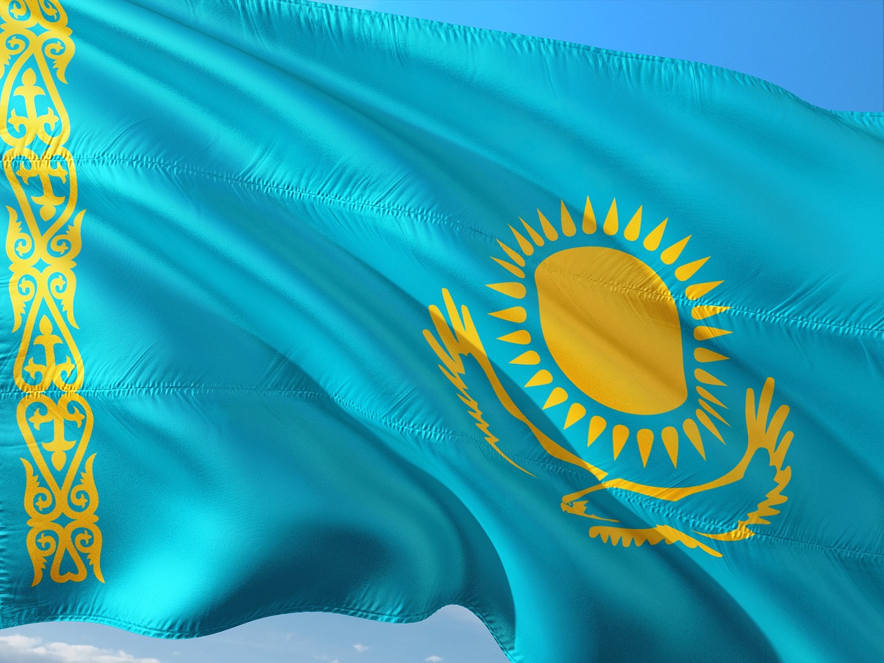 international flag kazakhstan free photo