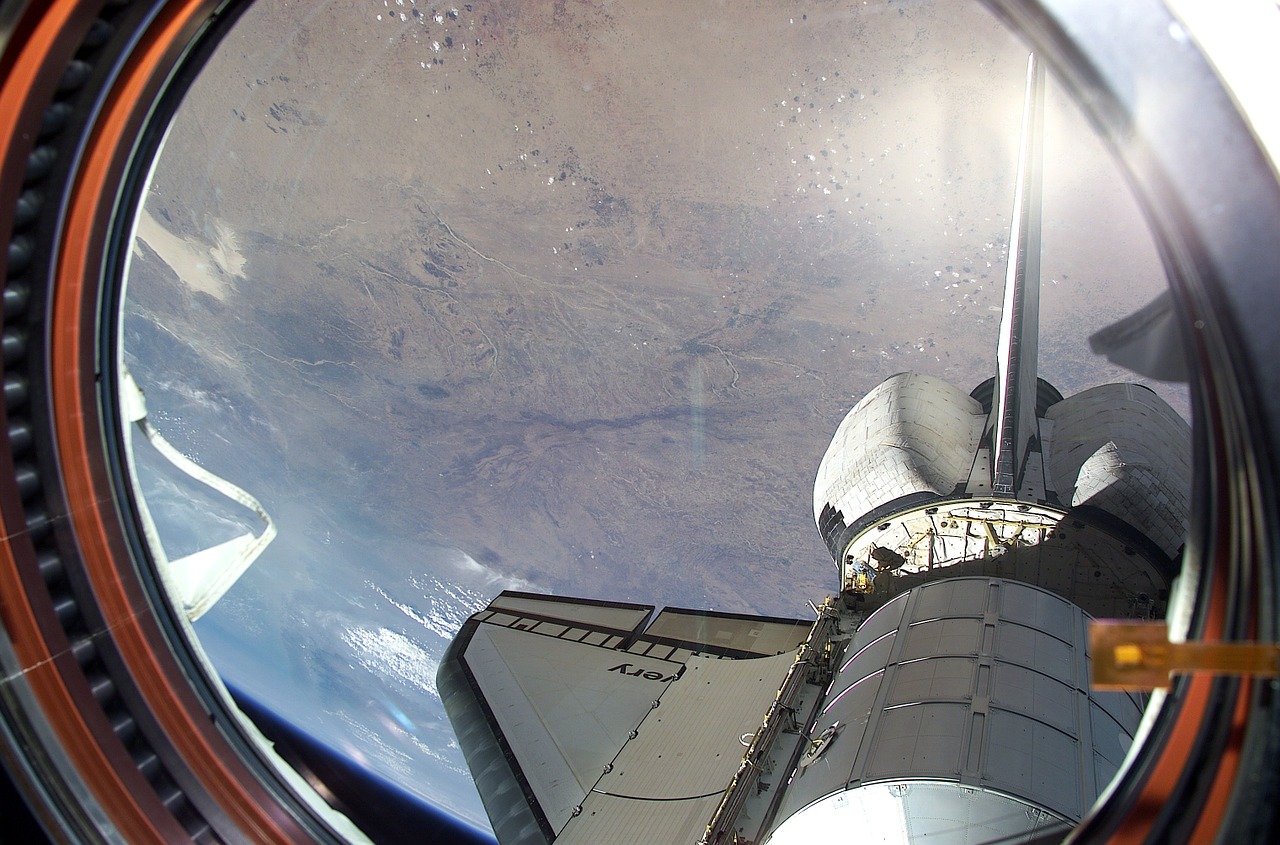 international space station view space shuttle free photo