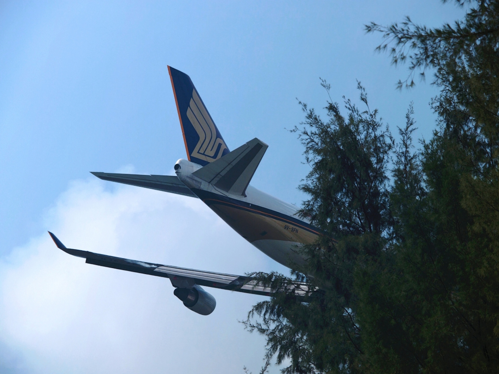 singapore airlines passenger plane airliner free photo