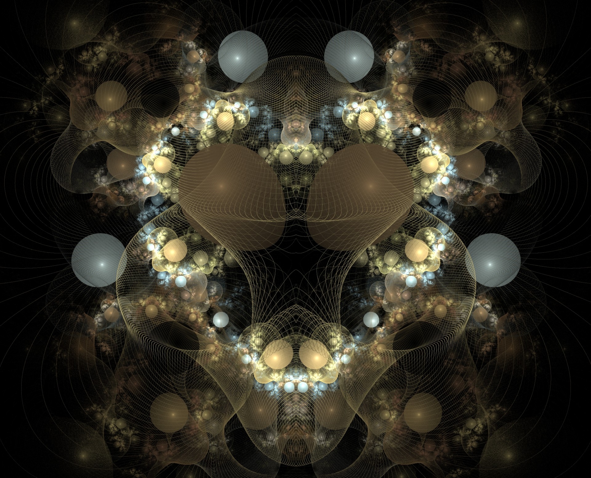 fractal brown balls free photo