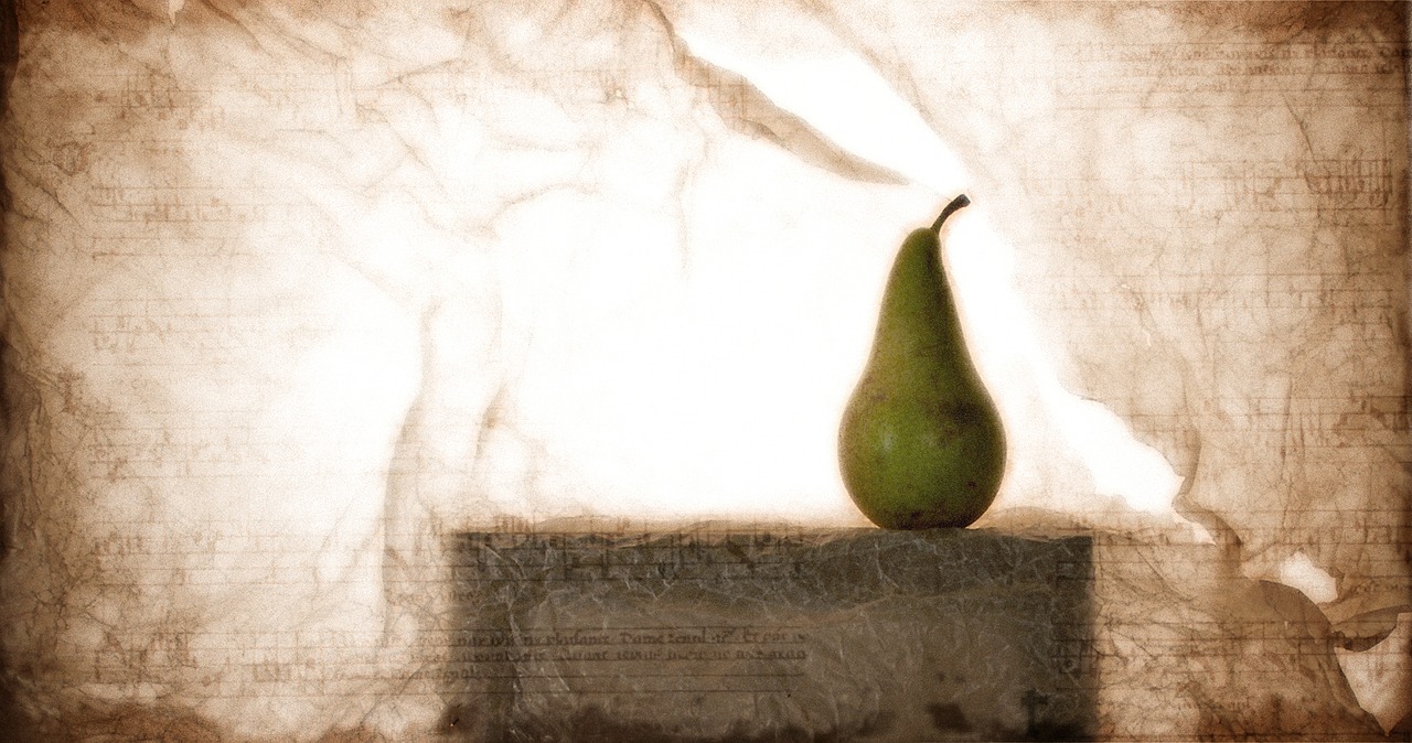 pear decorative paper free photo