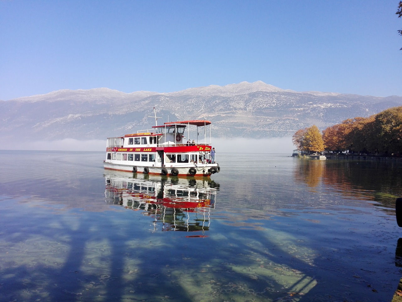 ioannina lake boat free photo