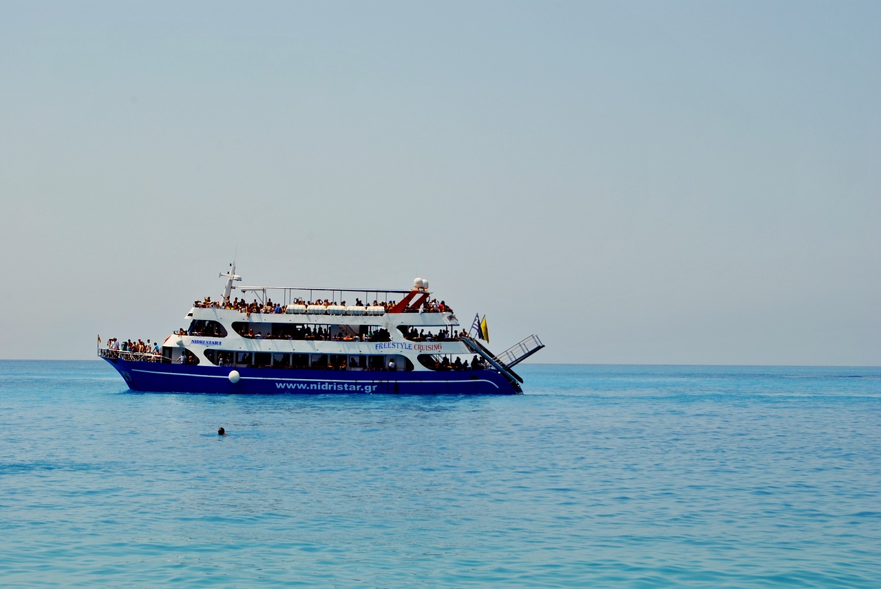 ionian sea lefkada ship free photo