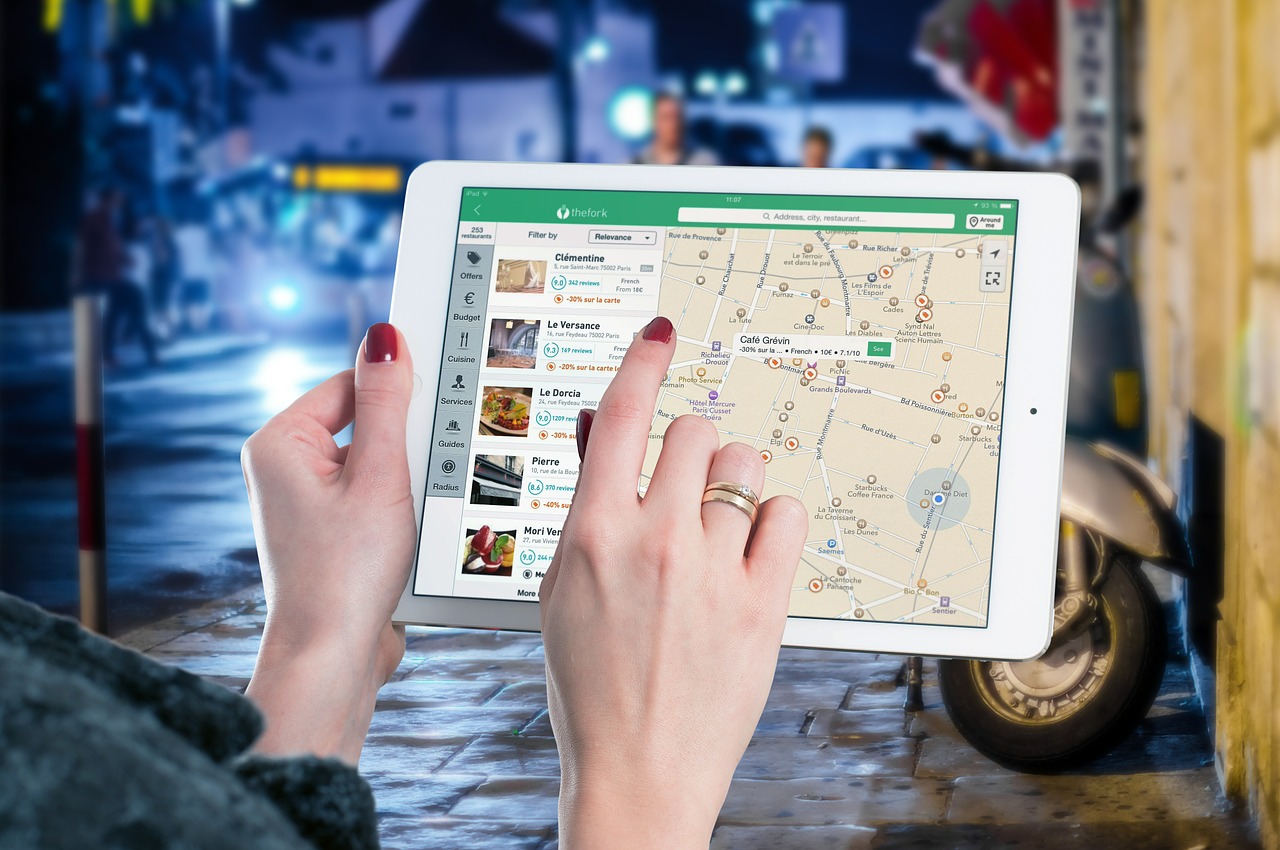 ipad map tablet free photo
