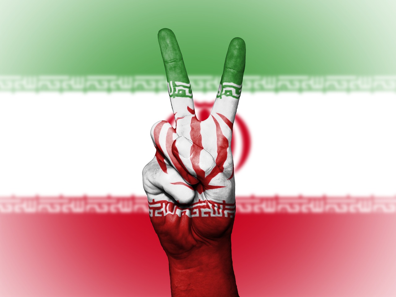 iran peace hand free photo