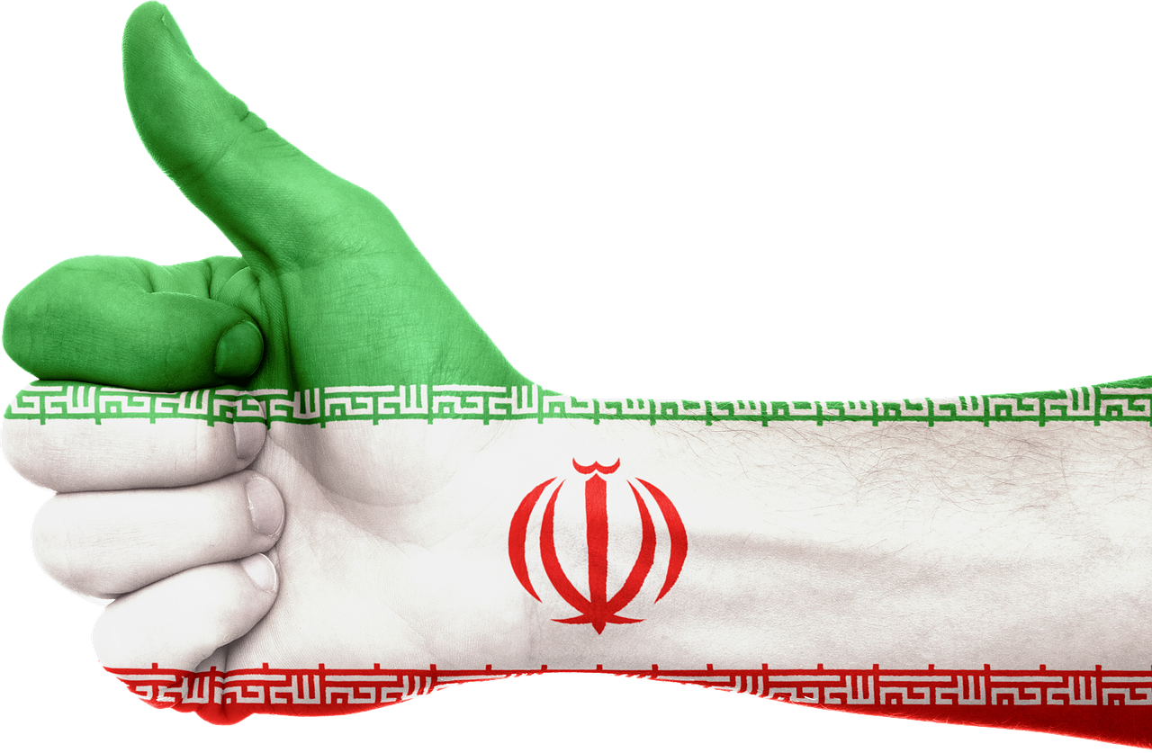 iran flag hand free photo