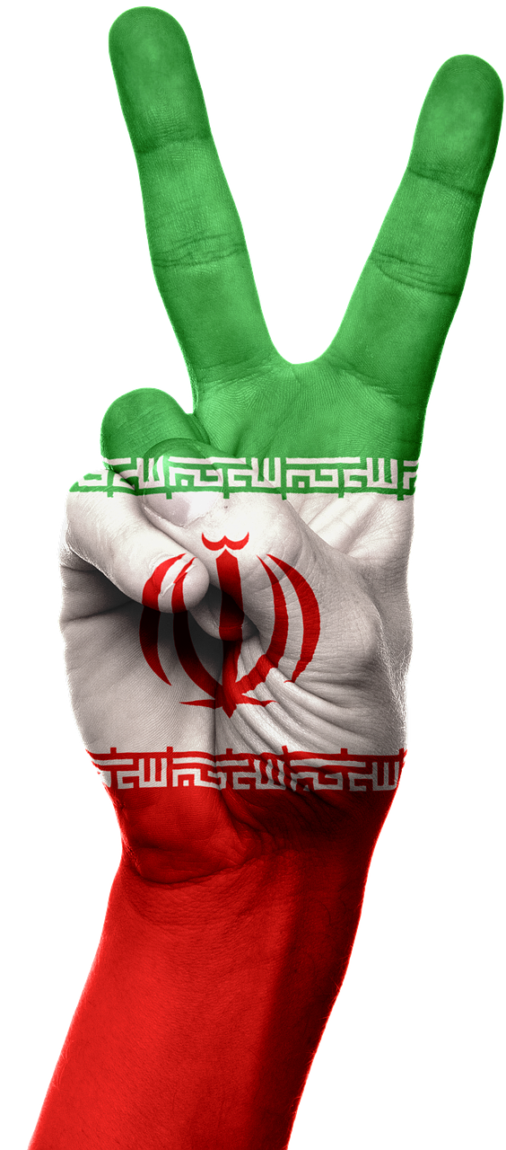 iran flag hand free photo