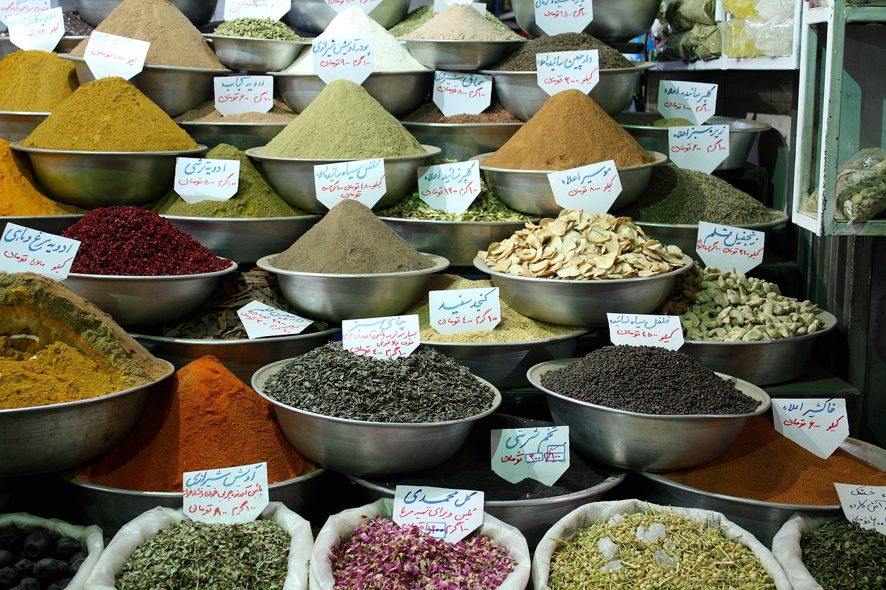 iran market spices free photo