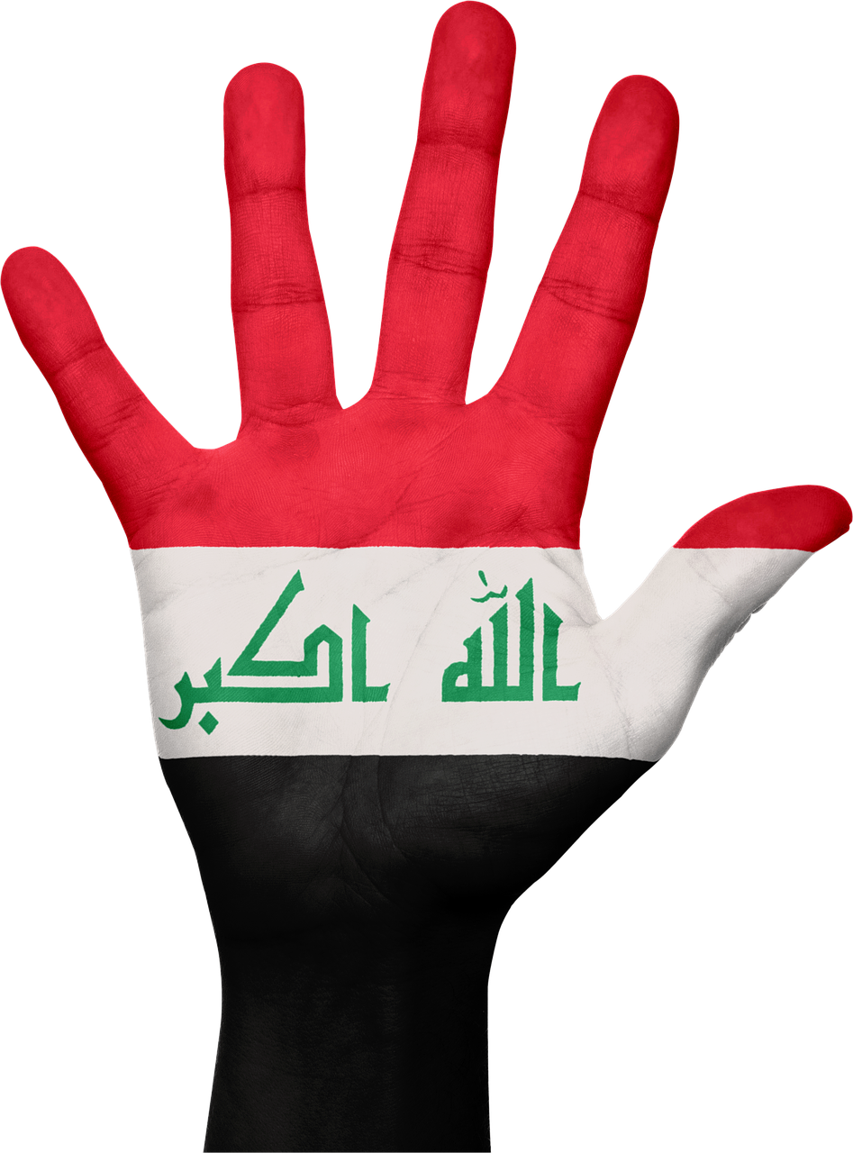 iraq flag hand free photo