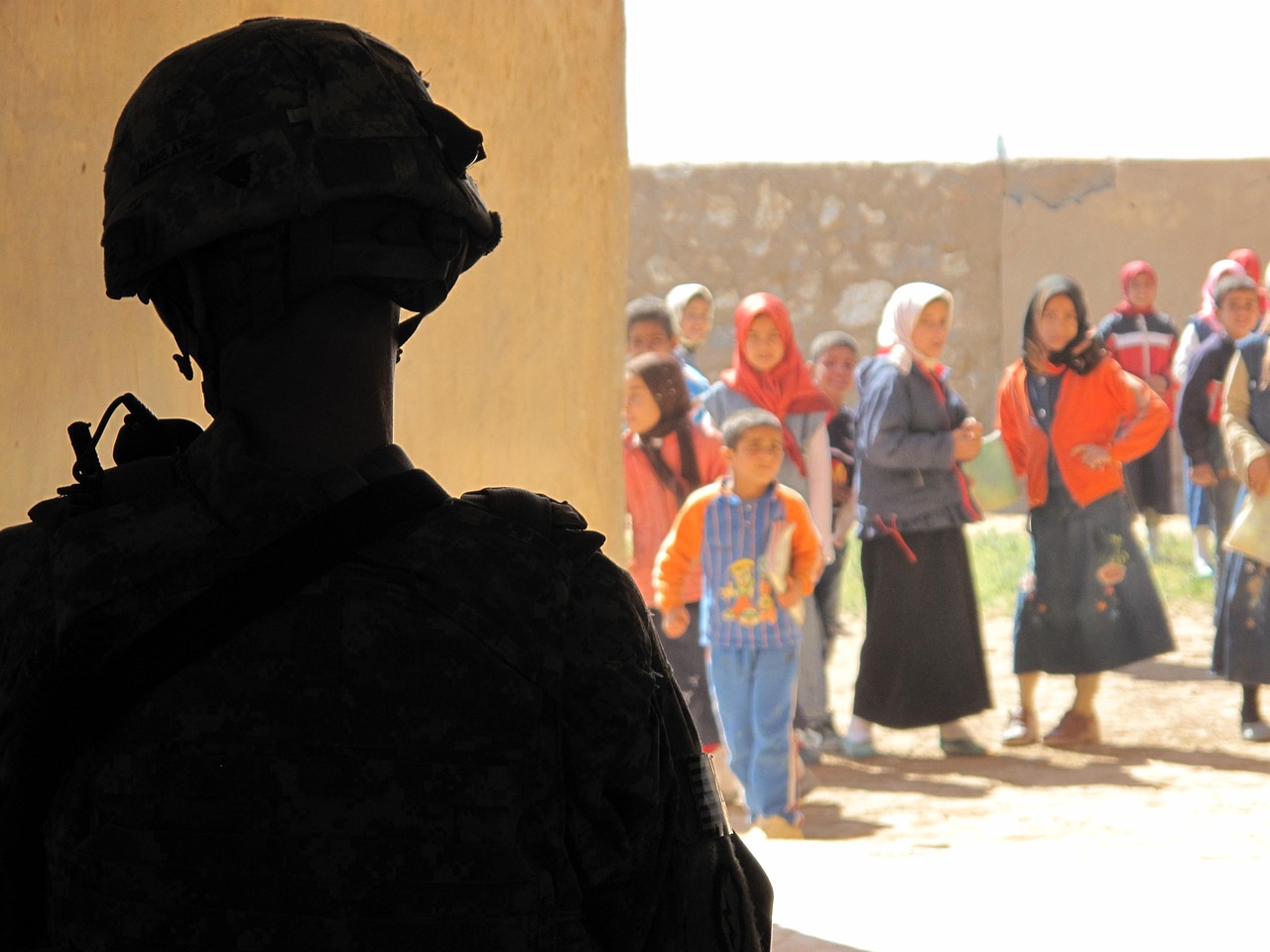 iraq school military free photo