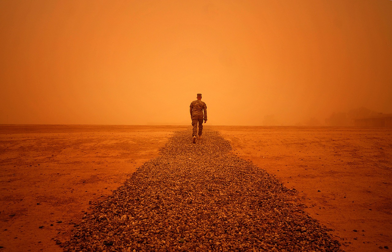 iraq sandstorm weather free photo