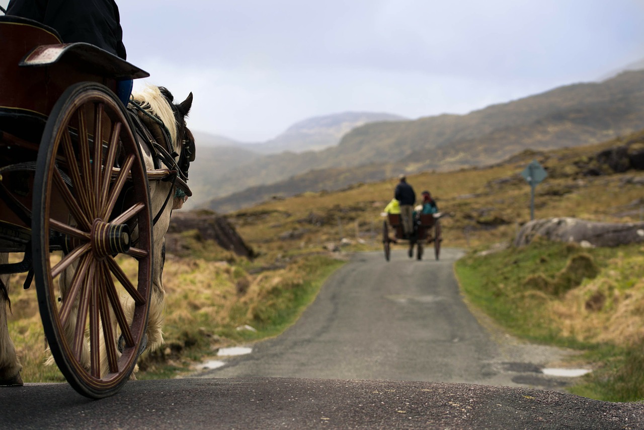 ireland gap of dunloe wagon free photo