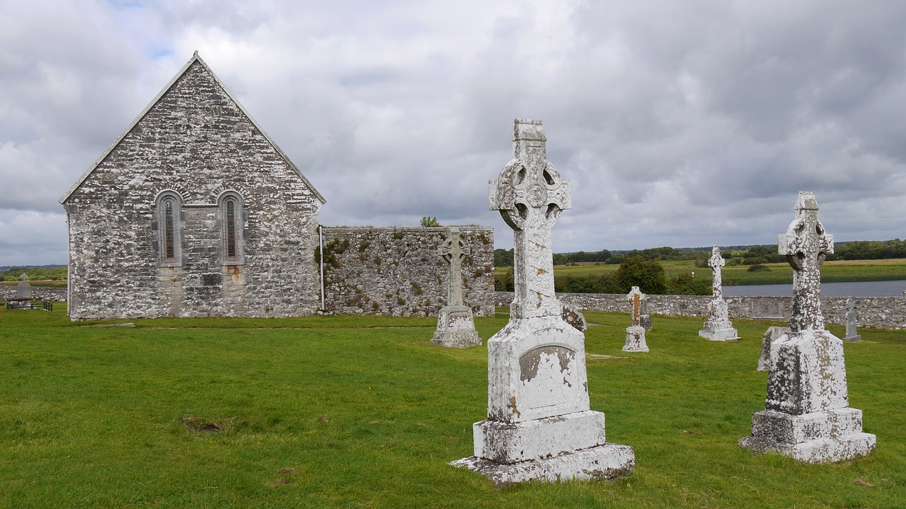 ireland clonmacnoise celtic crosses free photo