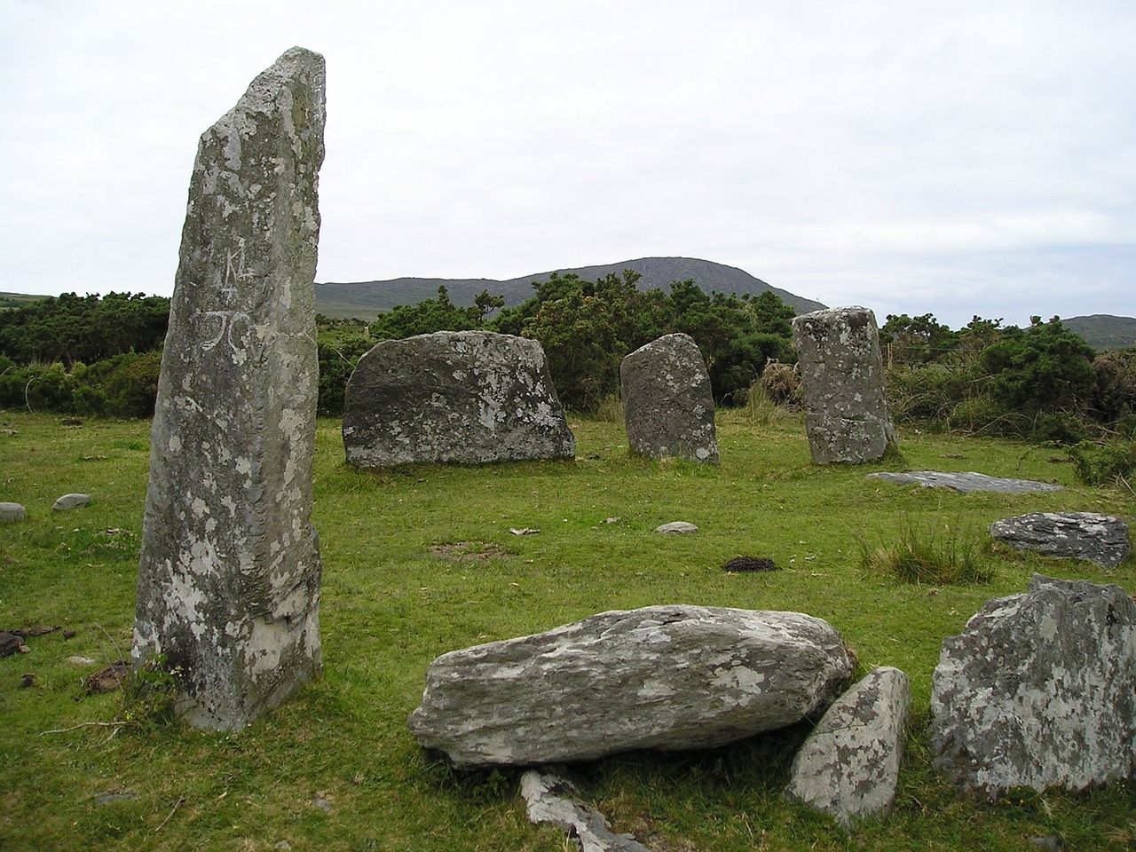 ireland stone circle landscape free photo