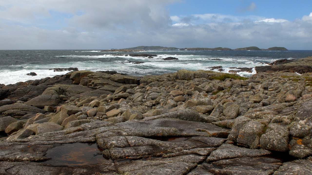 ireland stone coast landscape free photo