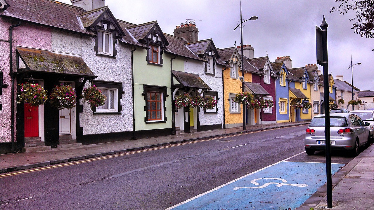 ireland village houses free photo