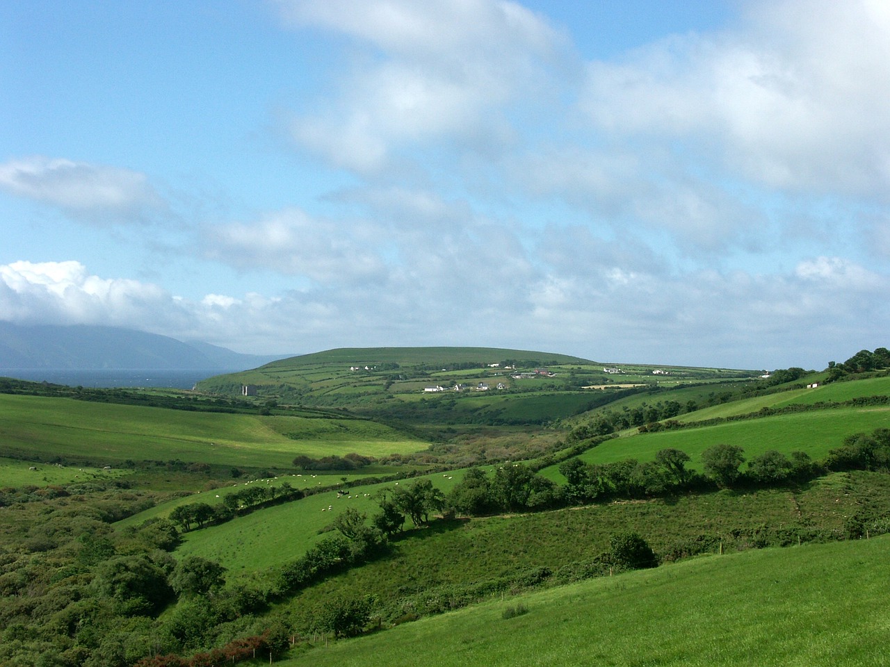 ireland meadow sky free photo