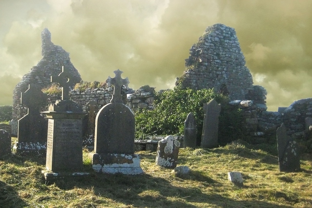 ireland cemetery celtic cross free photo
