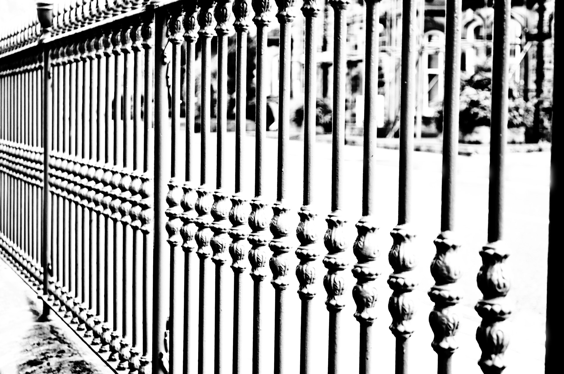 iron fence decoration free photo