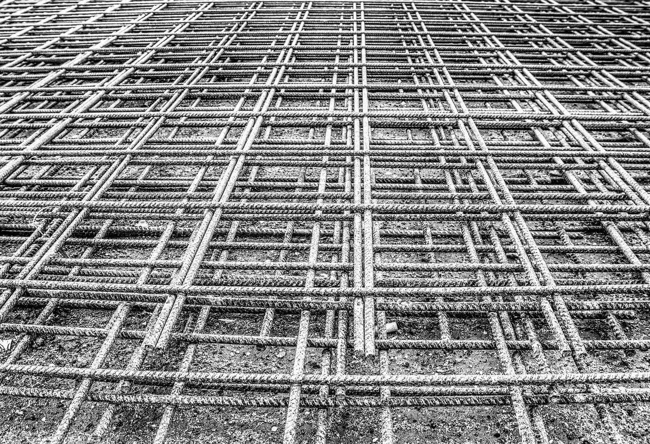 iron railings grid mat free photo