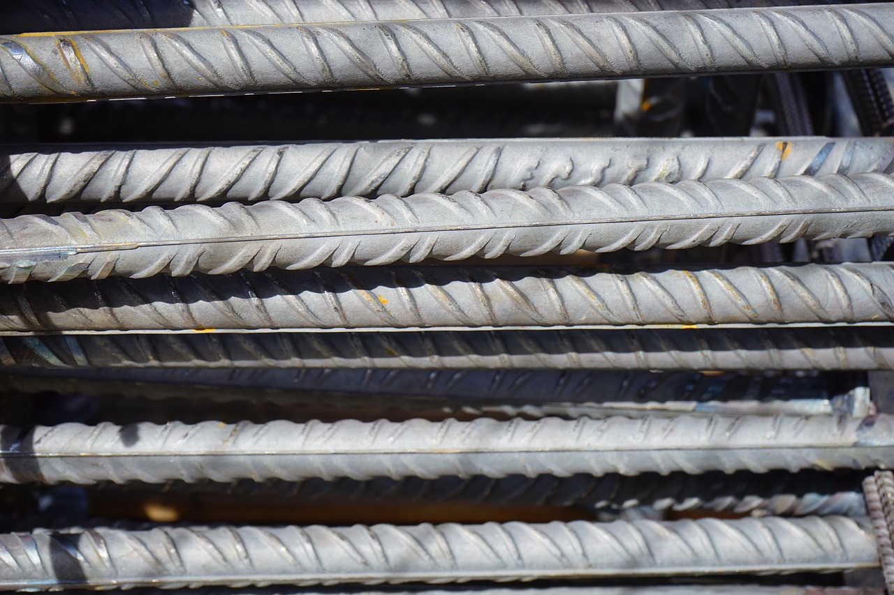 iron rods reinforcing bars steel for construction free photo